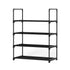 Artiss Shoe Rack Cabinet Stackable 4-tier 12 Pairs Black