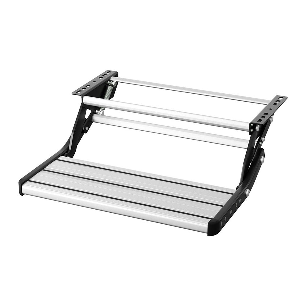 Manual Pull Out Caravan Step Folding RV Entry Stair 200KG Capacity Non-Slip Aluminium