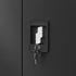 Lockable Filing Cabinet 185cm Steel Office Storage Black