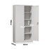 Lockable Filing Cabinet 185cm Steel Office Storage White
