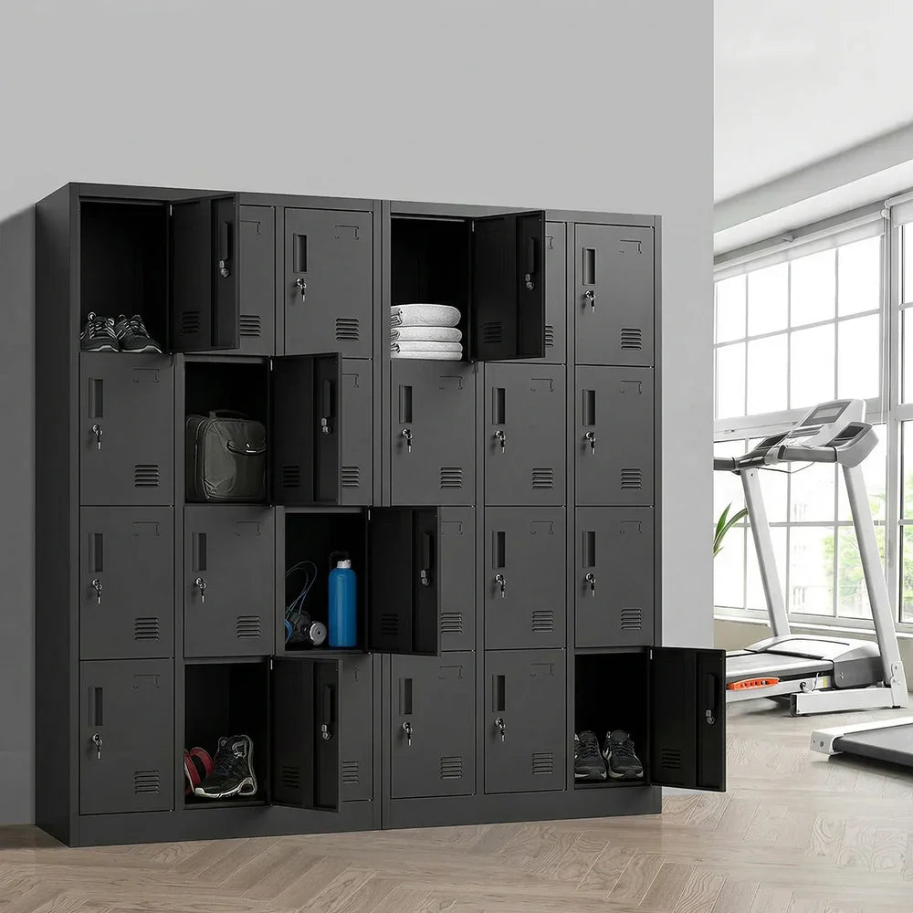 12 Door Locker Cabinet Steel Cupboard Office School Gym White