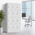 12 Door Locker Cabinet Steel Cupboard Office School Gym White