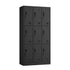 9 Doors Locker Cabinet Steel Cupboard Office School Gym Black
