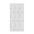9 Doors Locker Cabinet Steel Cupboard Office School Gym White