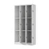 9 Doors Locker Cabinet Steel Cupboard Office School Gym White