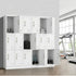 9 Doors Locker Cabinet Steel Cupboard Office School Gym White