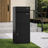 Steel Parcel Letterbox Drop Box Lockable Storage Black