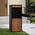 Steel Parcel Letterbox Package Lockable Storage Walnut & Black
