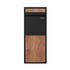 Steel Parcel Letterbox Package Lockable Storage Walnut & Black