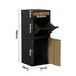 Steel Parcel Letterbox Package Lockable Storage Walnut & Black
