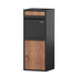 Steel Parcel Letterbox Package Lockable Storage Walnut & Black