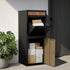 Steel Parcel Letterbox Package Lockable Storage Walnut & Black
