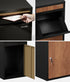 Steel Parcel Letterbox Package Lockable Storage Walnut & Black