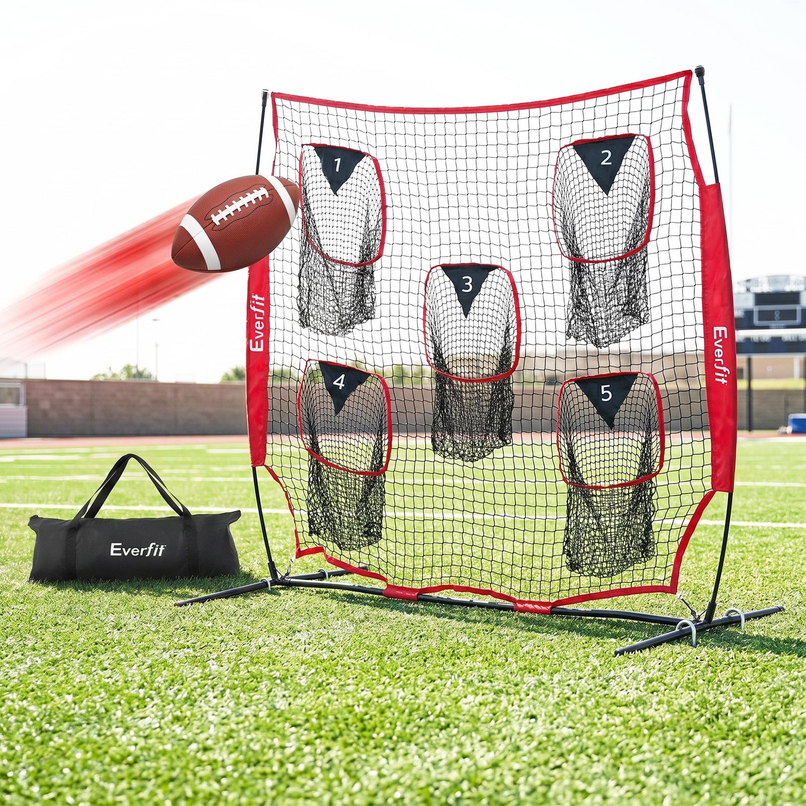 1.8m Football Training Net 5 Target Portable Soccer Goal Nets Rebounder