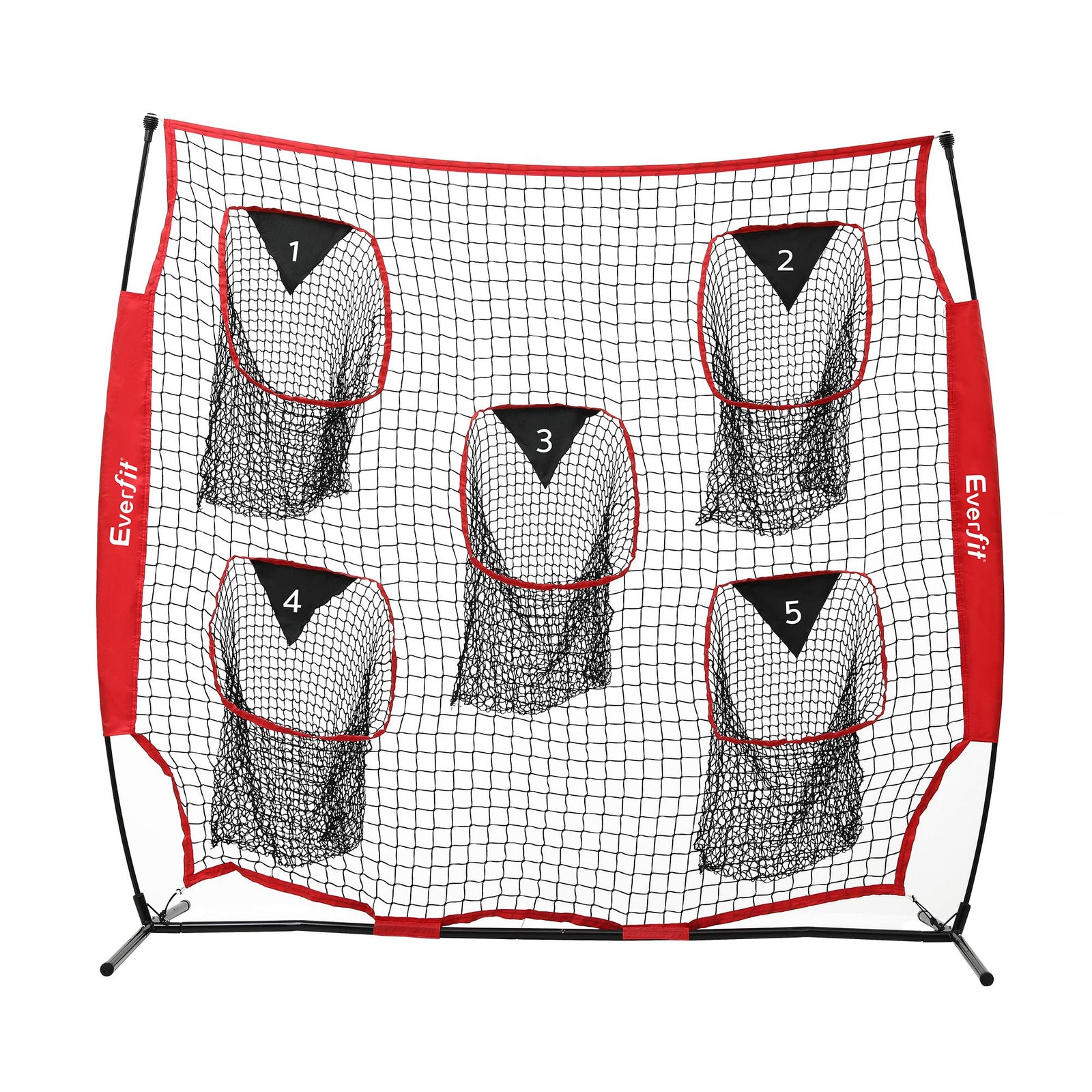 1.8m Football Training Net 5 Target Portable Soccer Goal Nets Rebounder
