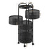 5‑Tier Rotating Storage Trolley – Round Basket Utility Cart, Black