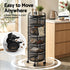 5‑Tier Rotating Storage Trolley – Round Basket Utility Cart, Black