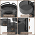 5‑Tier Rotating Storage Trolley – Round Basket Utility Cart, Black