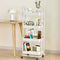 Artiss 4 Tier Storage Trolley Rolling Kitchen Cart White