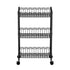 Artiss 3-Tier Shelving Unit Adjustable Garage Storage Kitchen Rack With Wheels