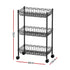 Artiss 3-Tier Shelving Unit Adjustable Garage Storage Kitchen Rack With Wheels
