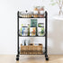 Artiss 3-Tier Shelving Unit Adjustable Garage Storage Kitchen Rack With Wheels