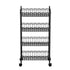 Artiss 4-Tier Shelving Unit Adjustable Garage Storage Kitchen Rack With Wheels