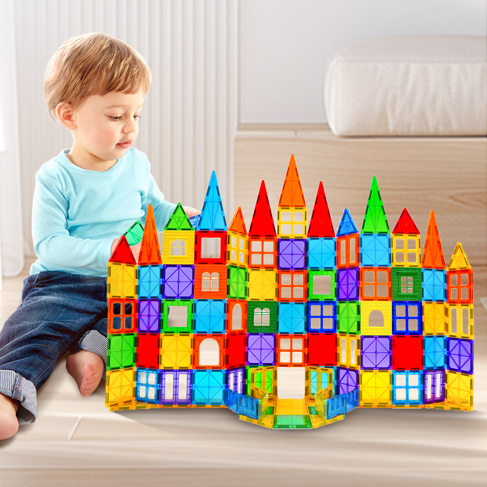 Playpals Kids Magnetic Tiles Blocks Building Educational Toys 100PCS