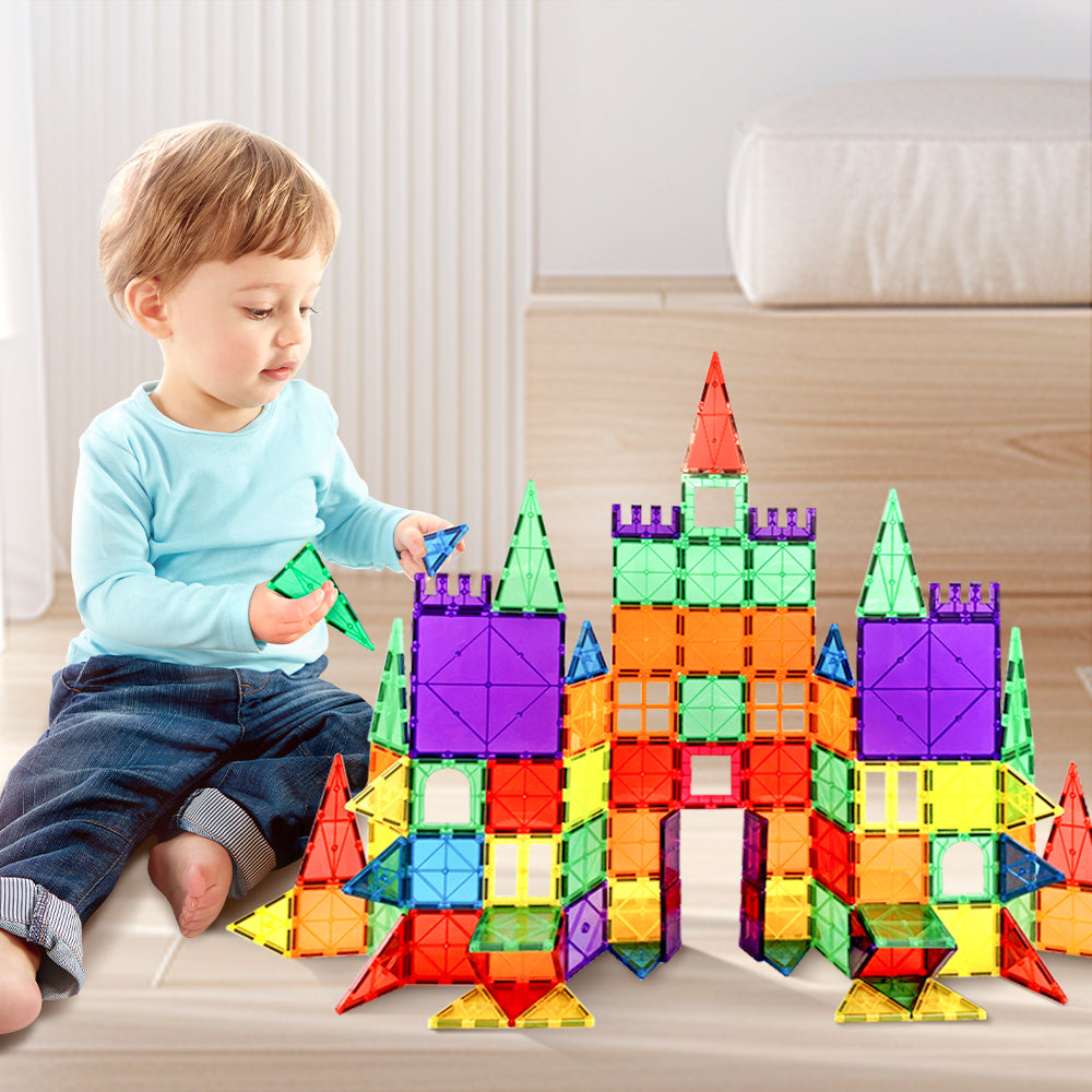 Playpals Kids Magnetic Tiles Blocks Building Educational Toys 120PCS