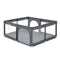 Kids Baby Playpen Safety Gate 150x180cm 2 Door Mesh Fence Grey