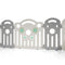 Playpals Kids Playpen Baby Safety Gate Toddler Fence 18 Panels Grey