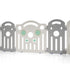 Playpals Kids Playpen Baby Safety Gate Toddler Fence 18 Panels Grey