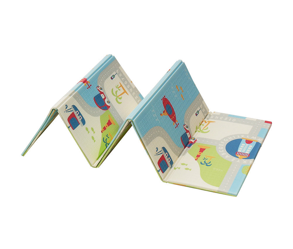 Kids Play Mat Double Folding Pad XPE Foam Non-slip Carpet