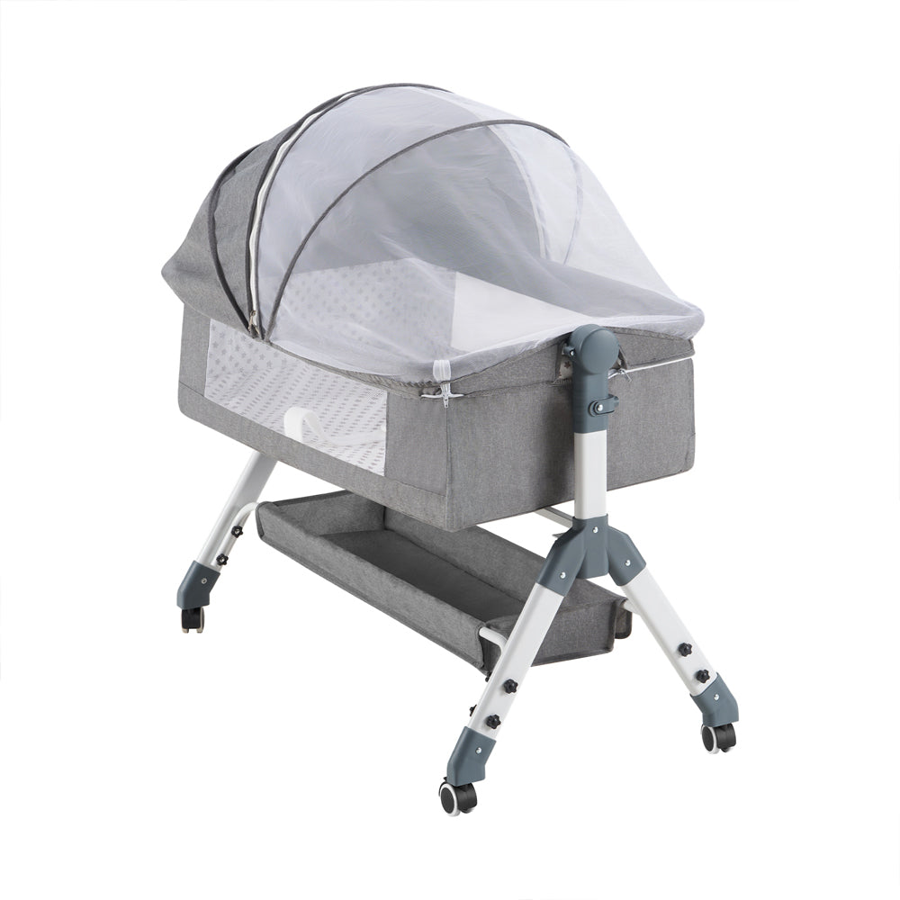 PlayPals Baby Cot Crib Bed Portable Bassinet Bedside Sleeper Adjustable
