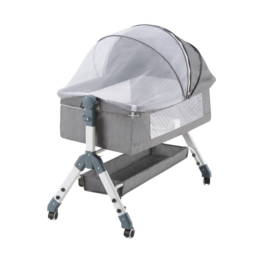 PlayPals Baby Cot Crib Bed Portable Bassinet Bedside Sleeper Adjustable