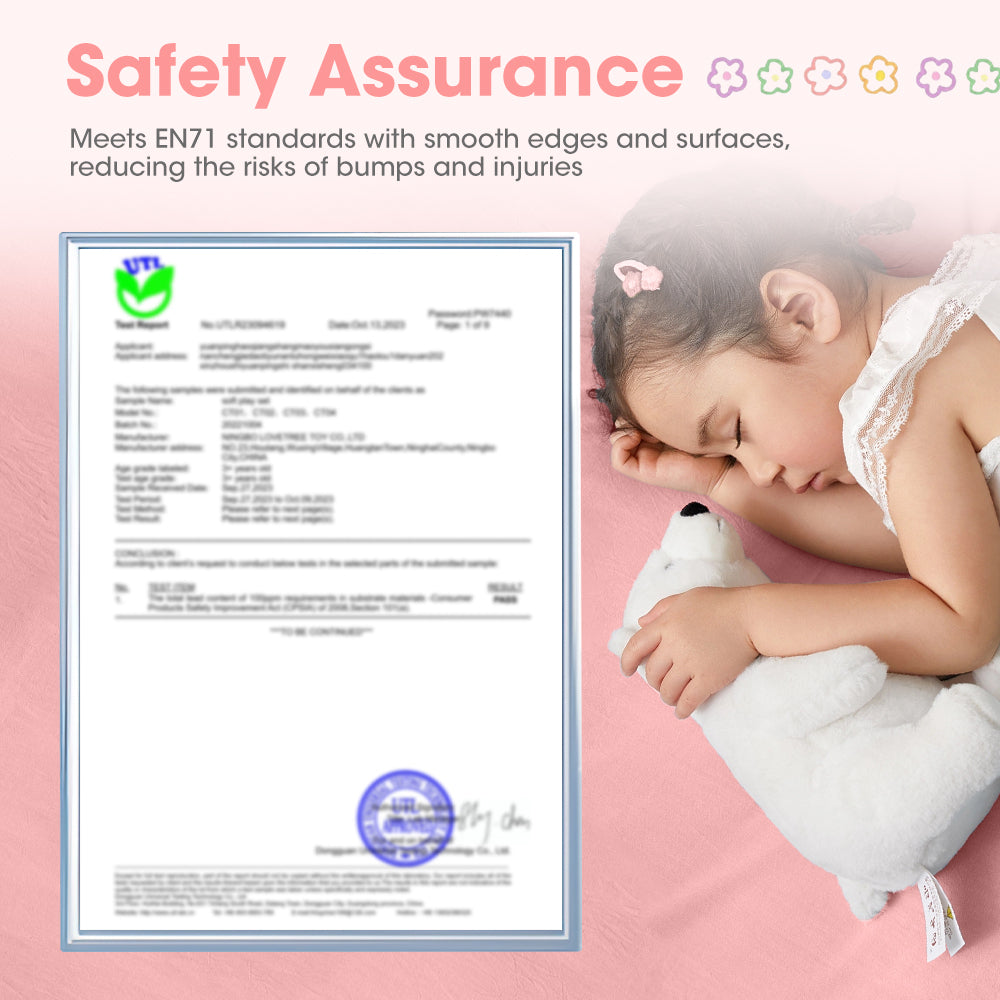 Playpals Kids Climb Crawl Foam Play Set 5PC Pink