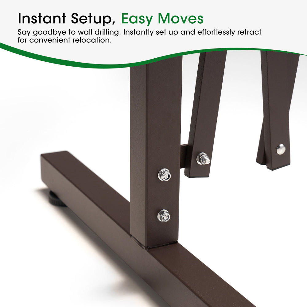 ZUNI Garden Fence Gate Expandable Barrier Indoor Outdoor Brown