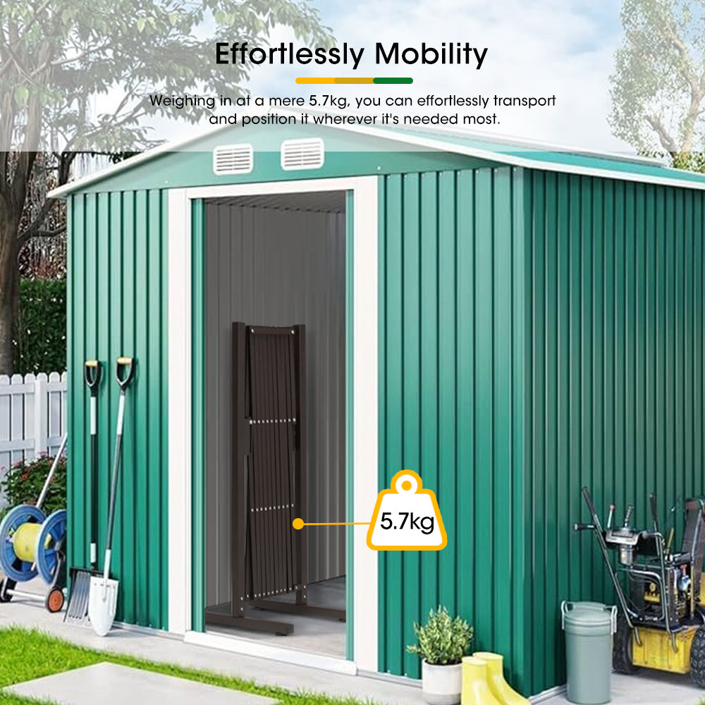 ZUNI Garden Fence Gate Expandable Barrier Indoor Outdoor Brown