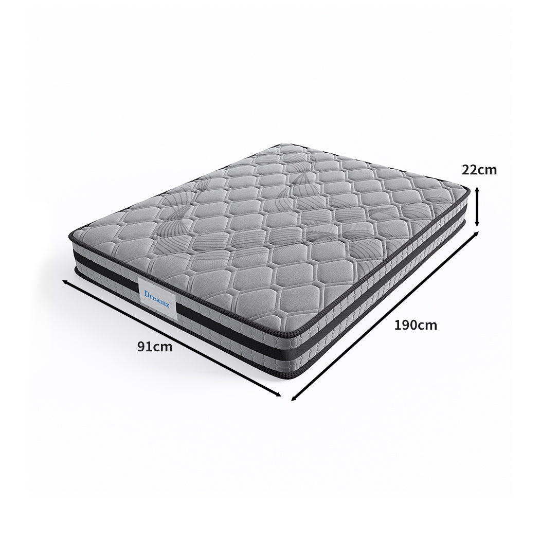 Dreamz Spring Mattress Bed Pocket Egg Single-1864184415995957250