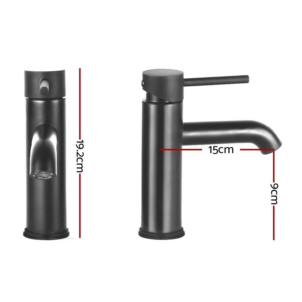 Basin Mixer Tap – Matte Black, WELS 5‑Star 6L/min, 35mm Cartridge