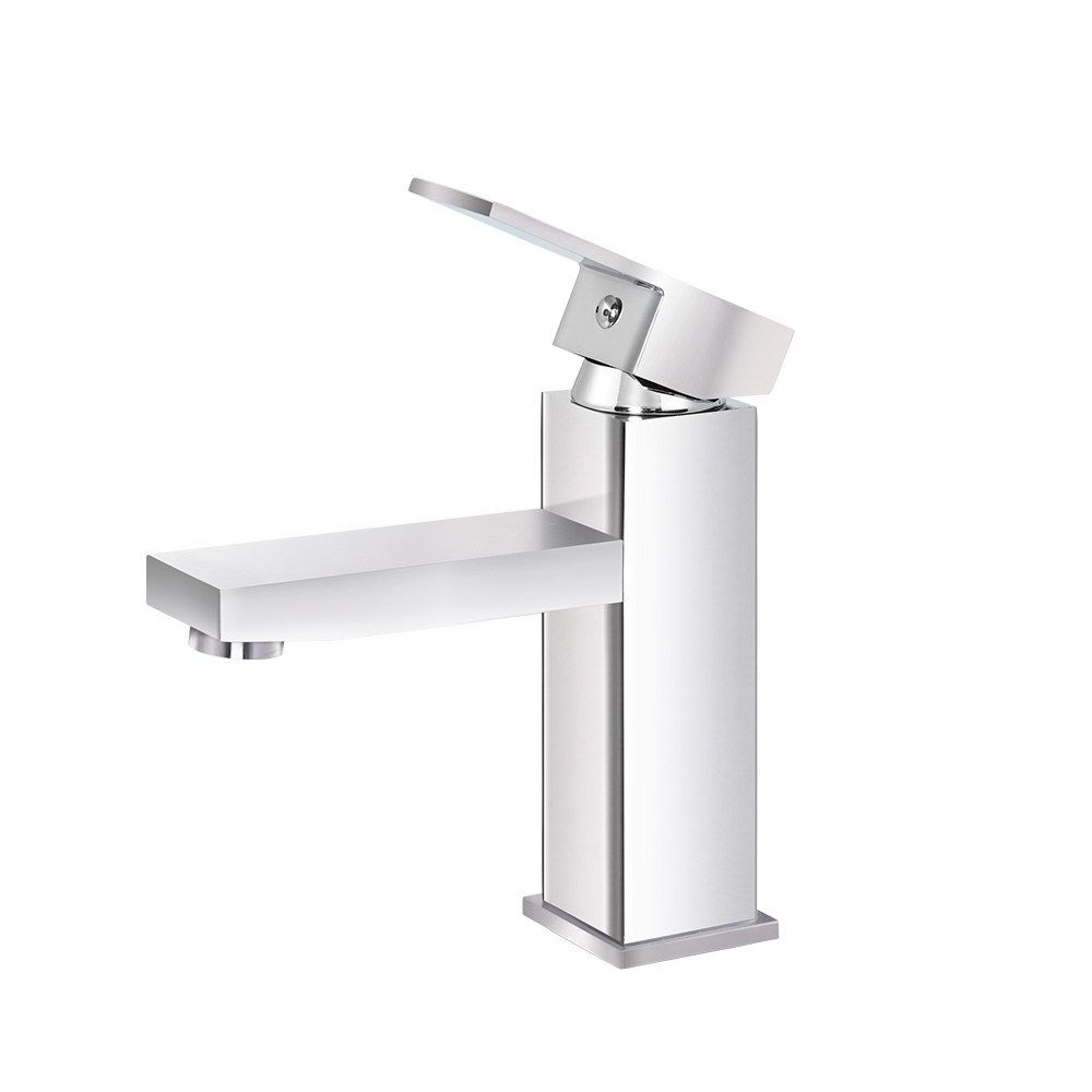 Chrome Basin Mixer Tap Brass Bathroom Sink Faucet with Ceramic Cartridge