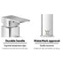 Chrome Basin Mixer Tap Brass Bathroom Sink Faucet with Ceramic Cartridge
