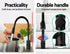 Pull‑Out Gooseneck Kitchen Mixer Tap – Black