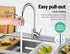 Pull‑Out Gooseneck Kitchen Mixer Tap – Chrome Finish