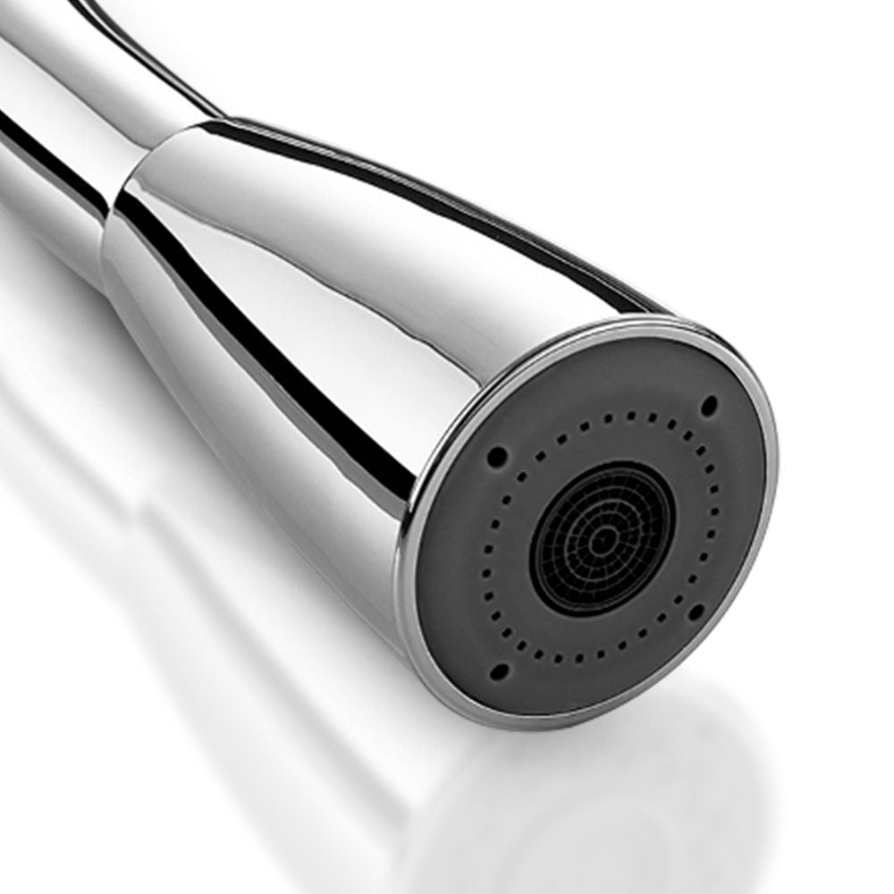 Pull‑Out Gooseneck Kitchen Mixer Tap – Chrome Finish