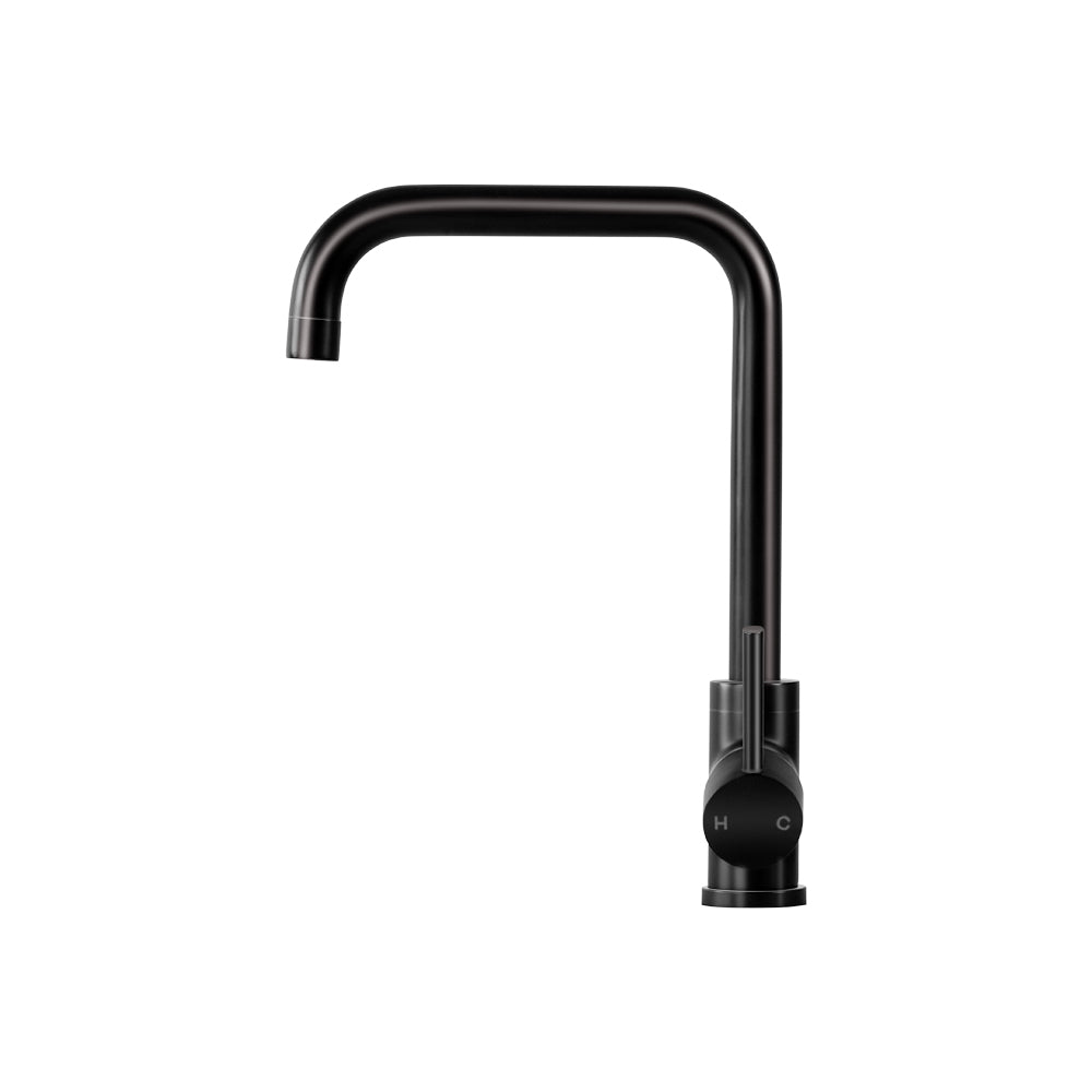 Kitchen Mixer Tap – Matte Black, 360° Swivel, WELS 4‑Star 7L/min, Brass