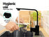 Kitchen Mixer Tap Square Gooseneck Swivel Faucet Matte Black WELS 4 Star