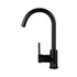 Kitchen Mixer Tap Gooseneck 360° Swivel Brass 4 Star WELS Matte Black