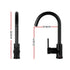 Kitchen Mixer Tap Gooseneck 360° Swivel Brass 4 Star WELS Matte Black