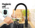 Kitchen Mixer Tap Gooseneck 360° Swivel Brass 4 Star WELS Matte Black